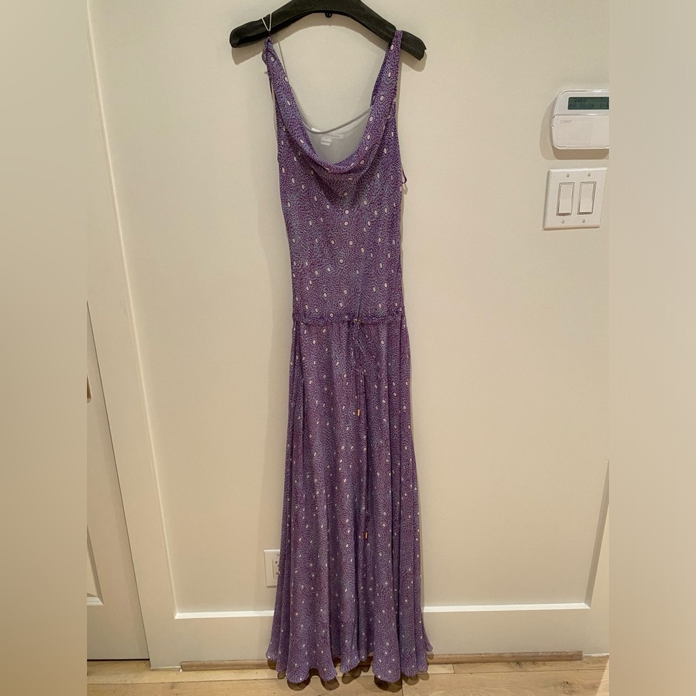 Diane con Furstenberg purple coke neck dress